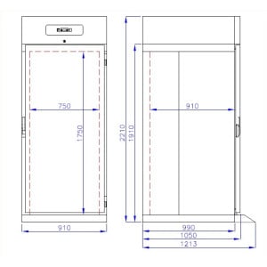 Congélateur Roll-In Inox - 700 L - CombiSteel