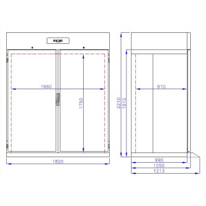 Vriescel Roll-In RVS - 1400 L - CombiSteel