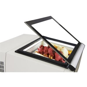 White Countertop Ice Cream Display - Static - 3 x 5 L - CombiSteel