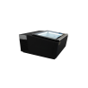 Black Countertop Ice Cream Display Freezer - Static - 3 x 5 L - CombiSteel