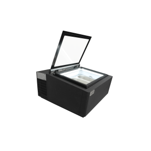 Black Countertop Ice Cream Display - Static - 3 x 5 L - Customer Side - CombiSteel