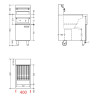 Friteuse sur Coffre Electrique - 2 x 12,5 L - CombiSteel