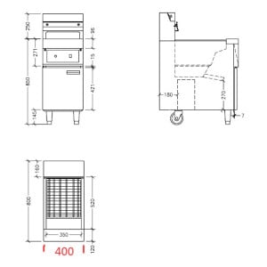 Frituurpan op Elektrische Kist - 25 L - CombiSteel