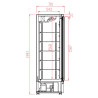 Koelvitrine met positieve temperatuur 1 deur zwart - 600 L | CombiSteel