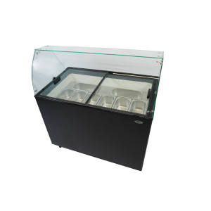 Ijsroomvitrine Zwart - 8 x 5 L | CombiSteel | Horecamateriaal