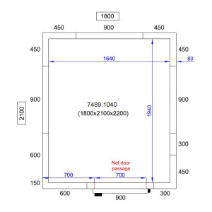 Panneau Chambre Froide CombiSteel 1800x2100x2200 - Qualité Inox AISI 430