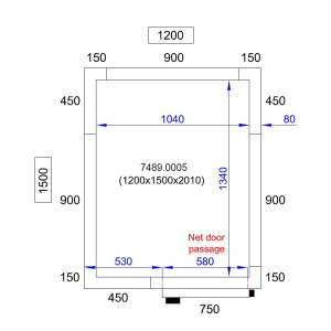 Stainless Steel AISI 430 Cold Room Panel - 1200x1500x2010 mm - Combisteel