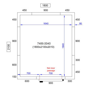 Paneel voor CombiSteel koelcel - 1800 x 2100 x 2010 mm