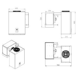 Positiver Kühlgruppen-Kühlraum CombiSteel - Fourniresto