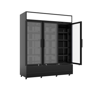 Vitrine Réfrigérée à Boissons 3 Portes Noir 1065 L CombiSteel