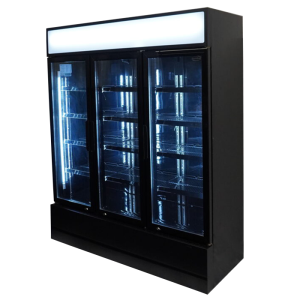 Vitrine Réfrigérée à Boissons 3 Portes Noir 1065 L CombiSteel