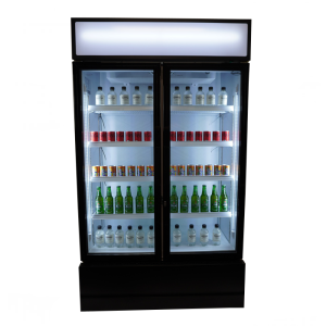 Refrigerated Beverage Display Case 2 Glass Doors 670 L CombiSteel - Professional Refrigerated Cabinet