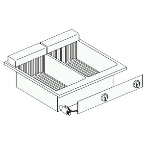 Drop-In Electric Fryer - 2 x 10 L - CombiSteel