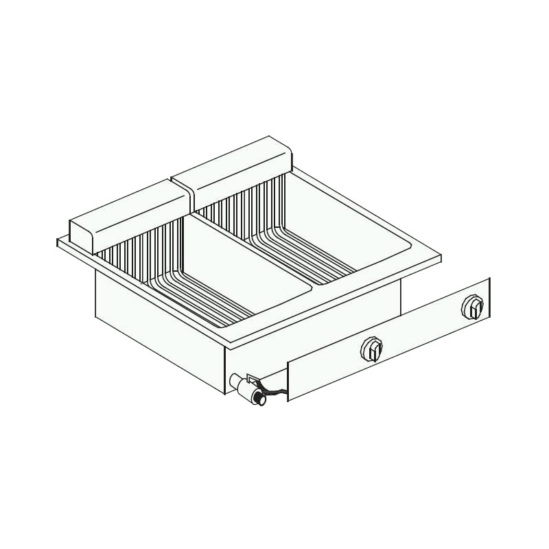 Einbau-Elektrofritteuse Drop-In - 2 x 10 L - CombiSteel