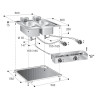 Einbau-Elektrofritteuse Drop-In - 2 x 10 L - CombiSteel