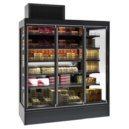 3-Door Wall Refrigerated Display Case - Large Capacity CombiSteel