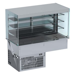 Drop-In Cubic Roll-Up Wall Refrigerated Display Case - L 1440 x D 720 mm - CombiSteel