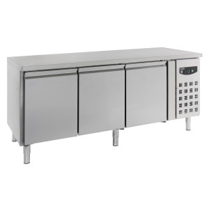 Positieve Koelwerkbank 600 x 400 met 3 Deuren - 635 L Combisteel