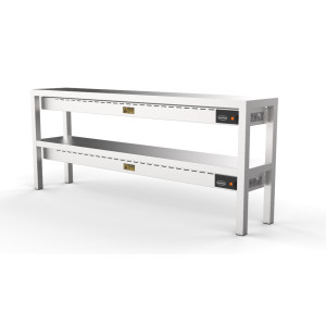 Ceramic Warming Shelf 2 Levels 1800 mm - CombiSteel