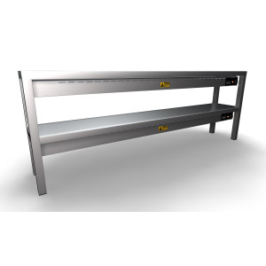 Ceramic Warming Shelf - 2 Levels - L 1800 x D 300 mm - CombiSteel