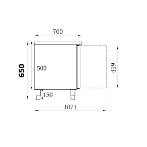 Positive Refrigerated Table GN 1/1 with 3 Doors - CombiSteel