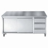 Edelstahl-Unterschrank GN 1/1 - 2 Türen und 3 Schubladen - L 2000 x T 700 mm - CombiSteel