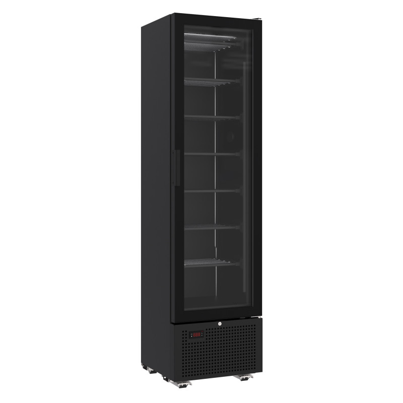 Black Negative Refrigerated Cabinet - 1 Glass Door - 221 L - CombiSteel