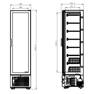 Armoire Réfrigérée Négative Noire - CombiSteel - Performances de Refroidissement Optimales