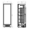 Witte Negatieve Koelkastkast - 1 Glazen Deur - 382 L - Combisteel - Professionele Vriezer