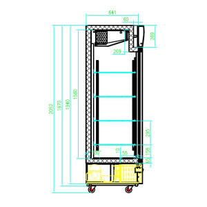 Armoire Réfrigérée Positive - 1 Porte Vitrée - 460 L - CombiSteel