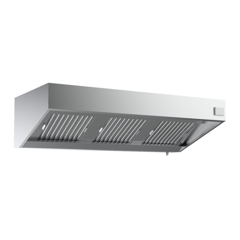 Hotte Murale Complète - 2000 mm - Avec Moteur, Led et Variateur - CombiSteel