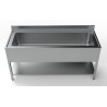 Plonge 1 Bak Inox - 1800x700mm, Achterwand & Plank - CombiSteel