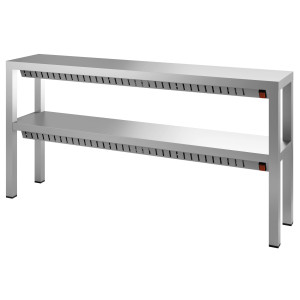 Halogen Warming Shelf - 2 Levels - L 1800 x D 300 mm - CombiSteel