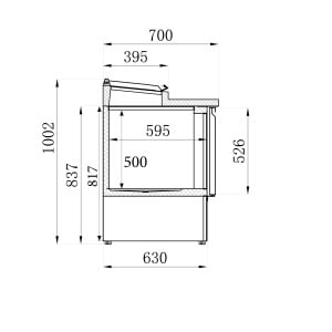 Saladette Koelkast 3 Deuren - 8 GN 1/6 Bakken - 392 L CombiSteel