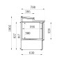 Saladette Kühltisch mit 3 Türen - 8 GN 1/6 Behälter - 392 L - CombiSteel