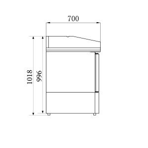 Gekoelde Pizzameubel GN 1/1 - 3 Deuren - 230 L - CombiSteel