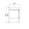 Meuble à Pizza Réfrigéré GN 1/1 - 3 Portes - 230 L - CombiSteel