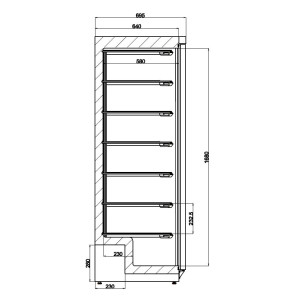 Armoire Réfrigérée Négative Inox - 1 Porte - 555 L - CombiSteel