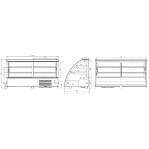 Kühlvitrine zum Aufstellen - 201 L - CombiSteel