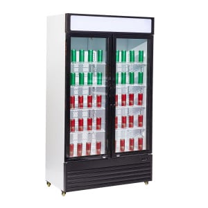 Refrigerated Beverage Display Case 2 Glass Doors - 750 L - CombiSteel