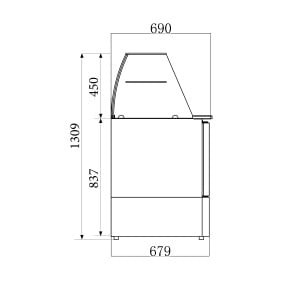 Refrigerated Saladette with 3 Doors - 4 GN 1/1 - 368 L - CombiSteel