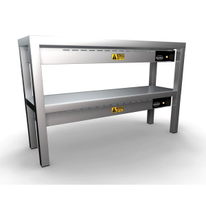 Ceramic Warming Shelf CombiSteel - 2 Levels, L1000 x D300mm