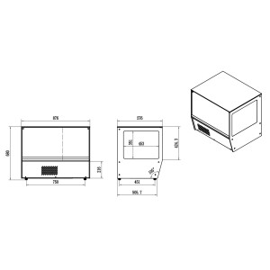 Koelvitrine om neer te zetten CombiSteel 159L - Professioneel & Compact