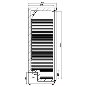 Positieve RVS Koelkastkast - 570L, 1 Deur by CombiSteel