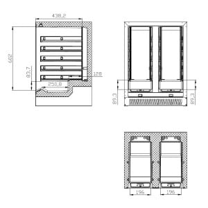 Weinkühler - 40 Flaschen - 100 L - CombiSteel