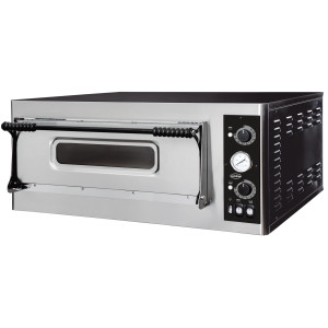 Professionele Combisteel Pizzahoutoven: 4 Pizza's - 400V - Bakruimte