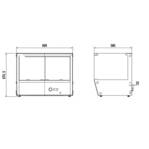 Heated Display Case to Place - 174 L - CombiSteel