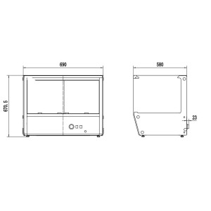 Vitrine Verwarmd om te Plaatsen - 174 L - CombiSteel