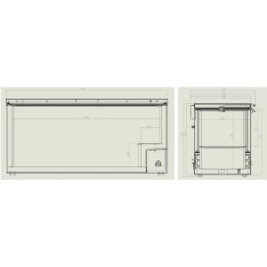 Gefriertruhe mit Edelstahl-Deckel - 572 L - CombiSteel