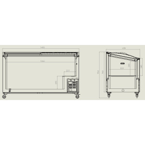 Congélateur Coffre en Verre 461L – Marque CombiSteel